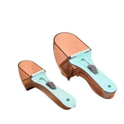 Cat Dog Pet Food Scoop Measuring Scale & Cup Adjustable Spoon PP Material Automatic Supplies