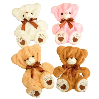 Cartoon Teddy Bear Plush Soft Toy Skin Unfilled Unstuffed Animal Comforter with Embroidered Technics and Mesh Lining