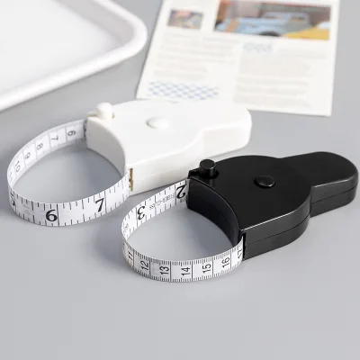 150cm 60 Adjustable Self-Tightening Plastic Clothing Measurement Tape for Waist Legs Household Sundries Sewing Tailoring Tool