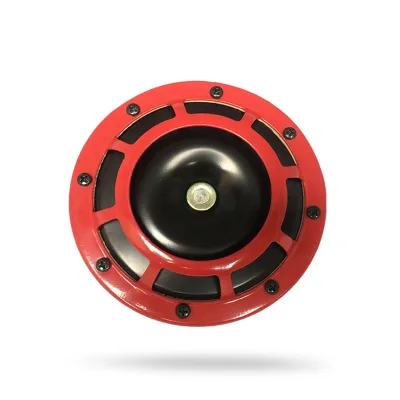 Red Hella Super Loud Compact Electric Blast Tone Disc Horn Kit 12V 115DB for Motorcycle Car 2pcs/set