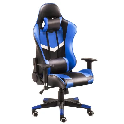 Gaming Leather Chair with Adjustable Height Extendable Design Traditional Style for Home Office Use