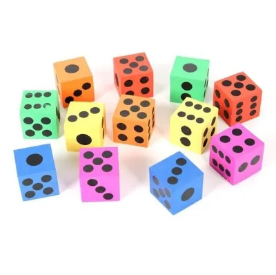 Custom Polyhedral EVA Dice Processing Factory Eco-friendly Soft Foam Dice for Party Sports Toy