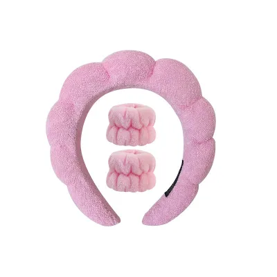 Qianjin European and American Style Popular Women's Non-slip Fluffy Sponge Wide Headband Wholesale
