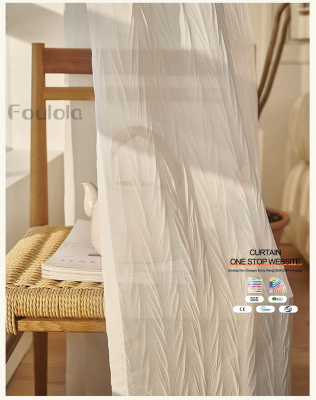 Hot Sale 100% Polyester Voile Art Sheer Window Curtain Fabric
