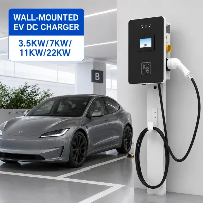 New Custom Aluminum Sheet Outdoor Weatherproof IP54 Enclosure Boxes Type1/Type2/GBT Connectors for EV Charger 100-380V AC