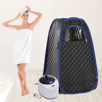 Portable Wet Steam Slimming Heating Sauna Room for Weight Loss Detox Sweat Sauna Box 1 Person Use