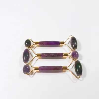 HZ Hot Selling Cyrstal Face Roller Massage Amethyst Face Roller Eyes Massage Anti Aging Wholesale Crystal Roller