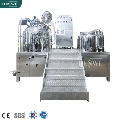 Henwi 200-5000 Liter Fixed Heating Cooling SUS316L Vacuum Defoaming Homogenizer Equipment Machine Reactor with Oil Water Phase