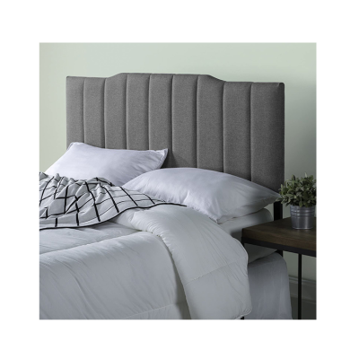 Modern King Size Metal Frame comfort Brown Cushioned Upholstered Headboard
