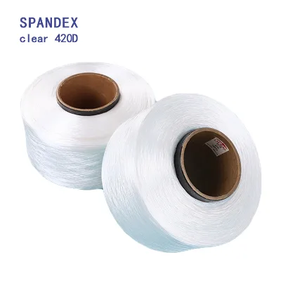 manufactory price brand Lianyi elastic thread AA grade 420D transparent clear shinning bare spandex yarn