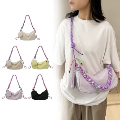 Custom Logo Twist Weaving Single Zipper Lady of Summer Waterproof Large Capacity Fashionable Shoulder Underarm Bag