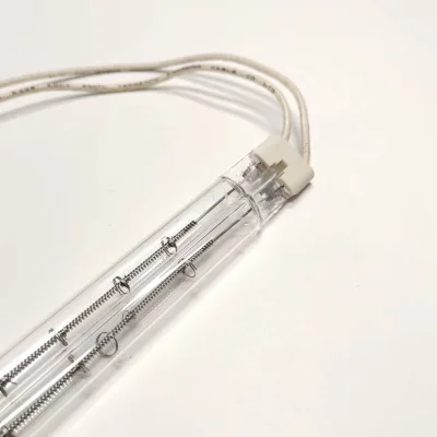 380V 2000W Twin Tube Short Wave Infrared Quartz Heating Halogen IR Lamps 430mm Clear Short Wave Infrared Quartz Halogen IR