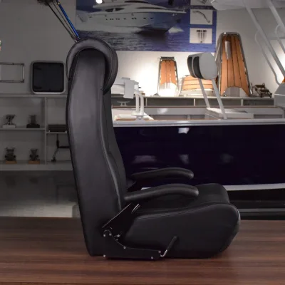 Discount Price Marine Fishing Boat Seat Black Factory Custom High Back Vinyl UV Resistant Deck Seat Yacht Speed Ship