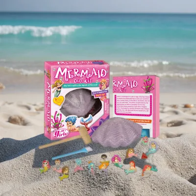 Mermaid Sea Animal Toy Set Lovely Educational Toy Excavation Kit Plastic Learning STEAM Kits Encourages Digging Out Creativity