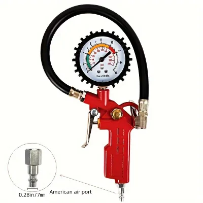 High Precision Portable Pressure Meter Gauge Hand Manual Car Bicycle Truck MotocycleTire Inflator Gauge
