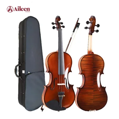 AileenMusic Nice Flamed Maple on Back 4/4-1/16 Student Violin Kit(VG106U)