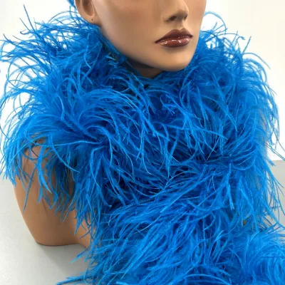 Wholesale 2 Meters 5 Ply 10-15cm Ostrich Feather Boa Soft Alternative Fur Trim for Global Distributors