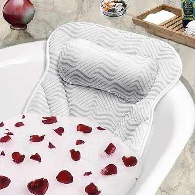 Luxury Bath Pillow Lavastone Seating Design for Shoulder & Neck Support