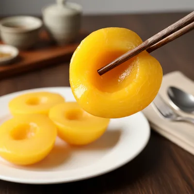 Canned yellow Peach halve supplier Tin fruit manufacturer