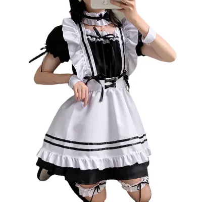 New Sweet Classic Cute White Black Printing Girl Jsk Sling Girl Party Lolita Dress for Women