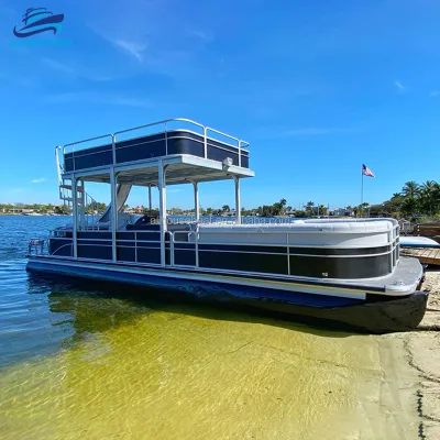 Marine Grade Aluminum Alloy 26FT~38FT Double Ponton Boats for 25Persons Tourism Boat Passenger Boat