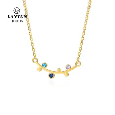 Custom Birthstone Necklace Family Tree Branch Necklace Mothers Necklace Birthday Anniversary Gift
