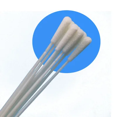 15cm Disposable ABS Stick Flocked Nylon Sterile Oral Swab Mouth Specimen Collection Swab