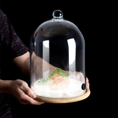 Gourmet Smoked Cover Features Artistic Conception Dish Molecular Cuisine Resistant Smoking Dome Cover Clear for Hotel Restaurant