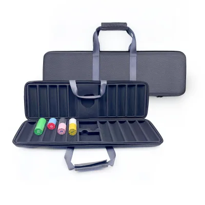 Factory Custom Portable and Durable Composite Casino Clay Poker Chip Suitcase 300/500/1000 Chip Case Box with Carry Bag