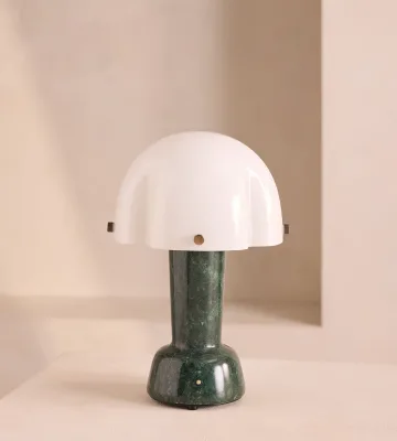 Carved Marble Table Lamp with Square Glass Shade in Tones of Green and White AC E14 LED Modern Decorative Lamp
