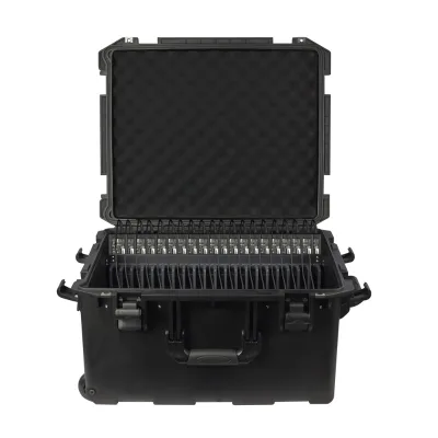 P13-20C 20 Bay Chromebook Laptop Tablet Charging Cabinet Cart on Wheels