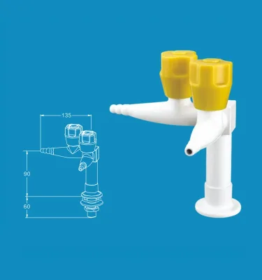 OEM Custom Pressure Smooth-Switch Double Way Brass Gas Valves High-Grade Metal for School & Hospital Chemical Lab Fittings