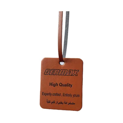 Customized luxury quality stitching heart-shaped double-sided printing logo embroidery hang tag with ropes for bags/clothing