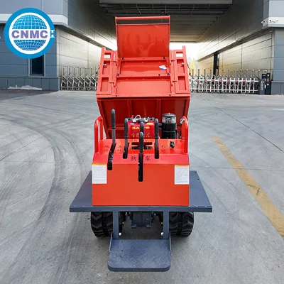 Compact Size 3700mm Length Crawler Dumper 1 Ton Mini Tracked Dumper Easy Operation Diesel Engine for Greenhouse