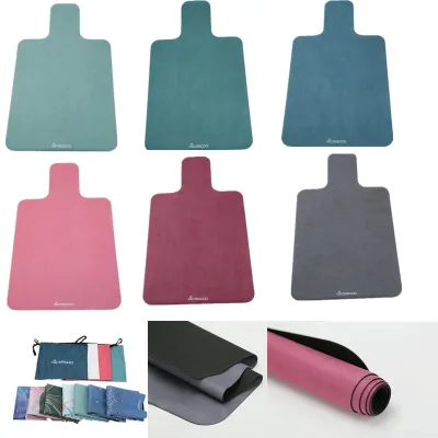 Professional Printed Custom Logo Double Side Non-slip Pilates Reformer  Mat for Yoga Studios Pilate Microfiber  Yoga Mat