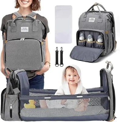 Diaper Bag Backpack Multifunction Waterproof Large Travel Baby Changing Bags Back Pack Stuff Organizer Backpack with Station