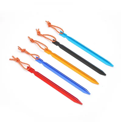 Aluminum Outdoors Tent Stakes Pegs with Reflective Cord