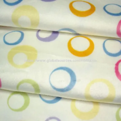 100% Polyester Minky Fleece Fabric, Printed with Circle