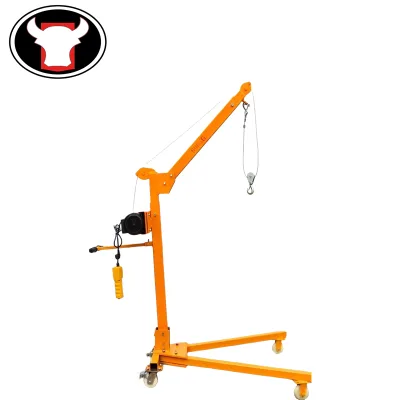Outdoor Small Size Electric Mobile Crane Building Roof Direct Lifting Arm Mini New Condition Construction