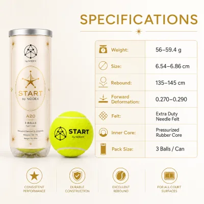 NODEX Tennis Ball Supplier High Quality High Wool ITF Approved for Match Training Custom Logo Acceptable