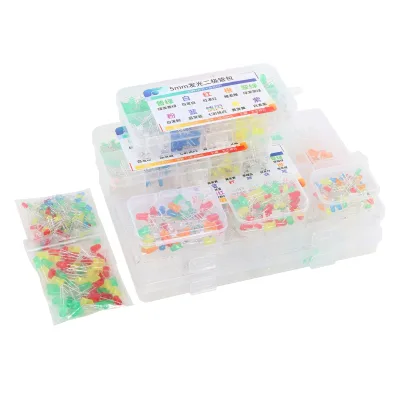 Bag/Box 3mm 5mm F3 F5 Round LED Light Emitting Diode Electronic Kit F3 F5 LED Diode Various Kits for Diy Kit