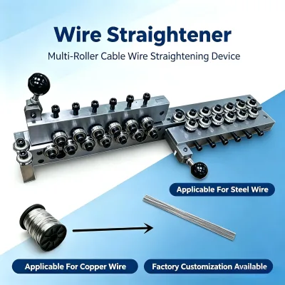 0.5mm Industrial Auxiliary Equipment for Metal Wire Processing Multi Roller Straightening Device Wire Straightener