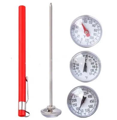 0-220F 1" Instant Read Dial Pocket Meat Thermometer Temperature Gauge for for Milk and Coffee