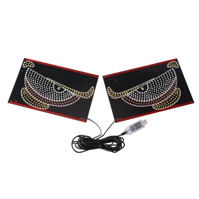 Cross-border Bestseller LED Eye Display Wireless Tri-color In-car Rear-window Devil Eye Light Sign 12V OLIVER Fitment Rated