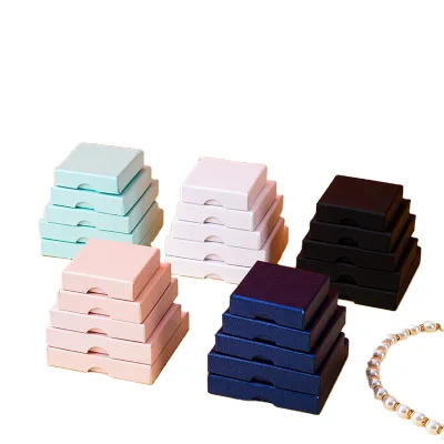Custom  Paper Board Jewelry Packaging Box for Rings Necklaces Earrings Bracelets