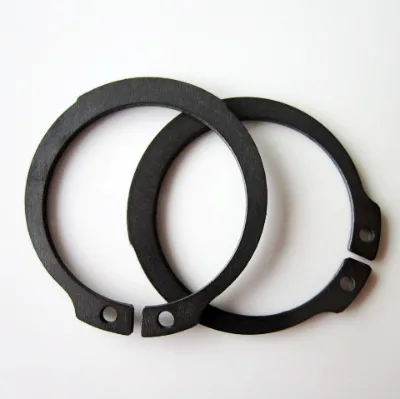 DIN471 42B Type Lock Washers & Retaining Washers for Shafts 65Mn Material 47-54 HRC Hardness Black Finish