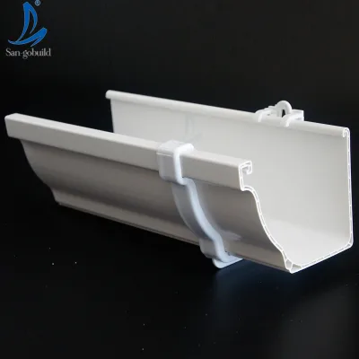 30 Years Pure Pvc/ASA Pressure Resistance Rain Water Gutter Pipe Roofing Gutter System for House Protect
