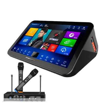 KV-X5 15.6 Inch 3T Portable 1080P Touch Screen All in One Family Karaoke Machine with Wireless Mixer Microphone