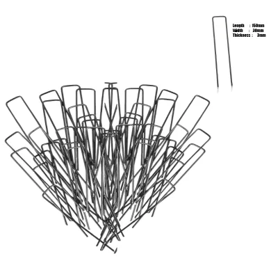Modern-Style Garden Various Colors Steel Galvanized Rebar Tent Stake Pegs U Hook Garden Landscape Wire Stakes Ground Anchor