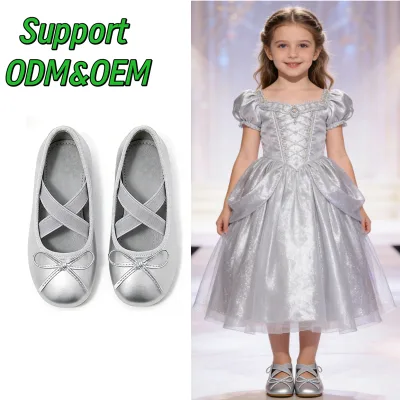 Babyhappy Girls Plaid Pattern Genuine Leather Mary Jane Shoes with Buckle Strap Anti-Slip Flat Four Seasons Outdoor for Party